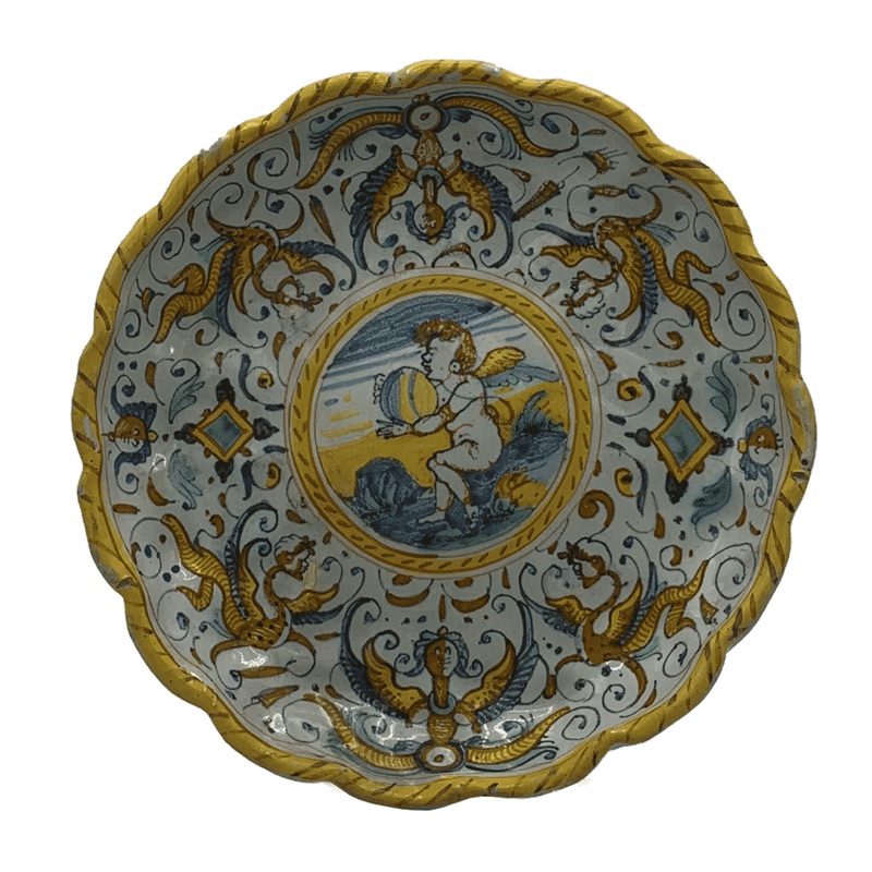 Featured image for “Alzatina bacellata in maiolica policroma”