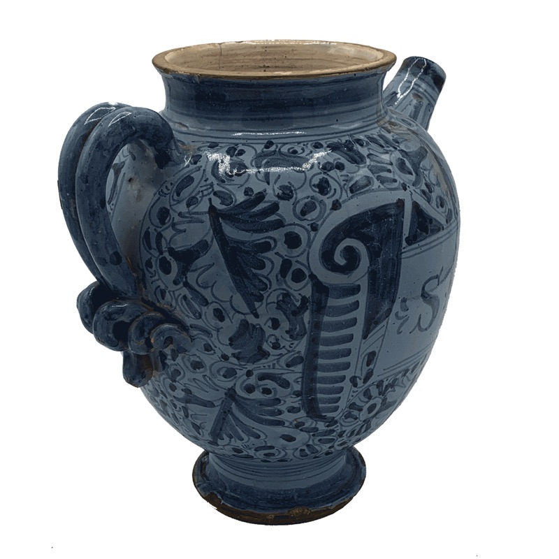 Featured image for “Bricco in maiolica nei toni del blu”